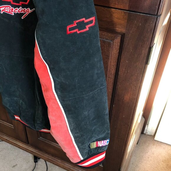 Vintage Chevrolet Racing Bomber Jacket Size XXL Black Full Zip Quilted Retro Y2K - Picture 11 of 16